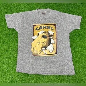 Vintage Camel T-Shirt XL 80s Joe Camel Cigarettes Single Stitch USA - EXCELLENT!